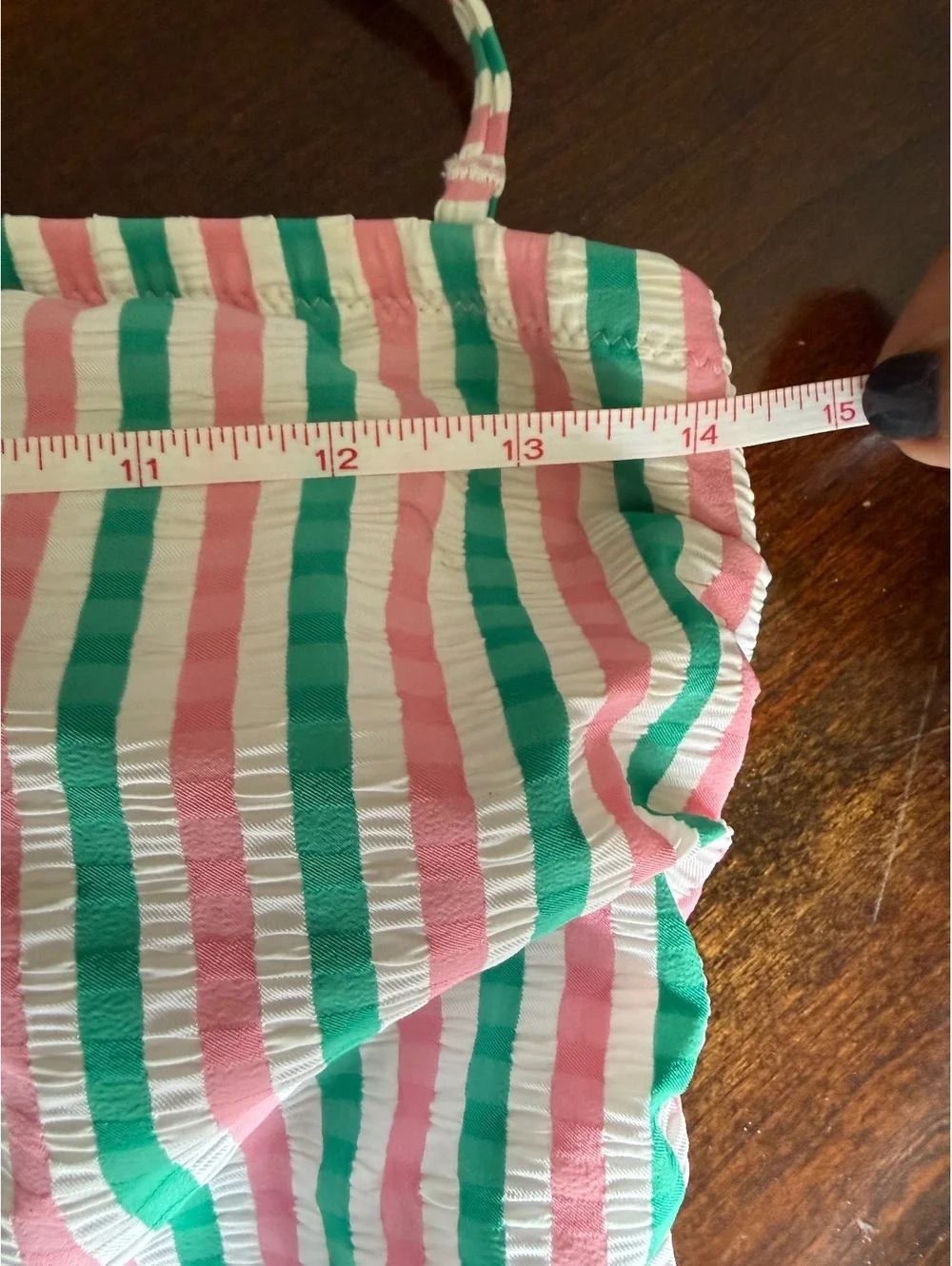J.Crew Women's One Piece Swimsuit Size 6 Pink Green White Striped